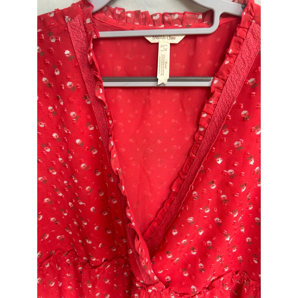 Matilda Jane "Must Be Love" Let's Go Together Large V-Neck Blouse - Picture 2 of 7